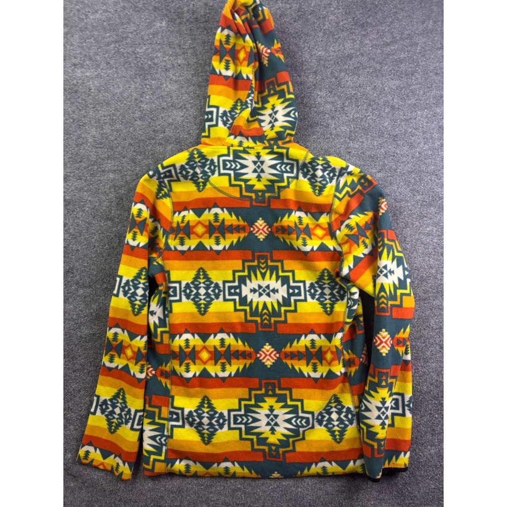 Dravus Fleece Hoodie Mens Large Multicolor Southwestern Aztec Snap Neck Pullover - Picture 7 of 7